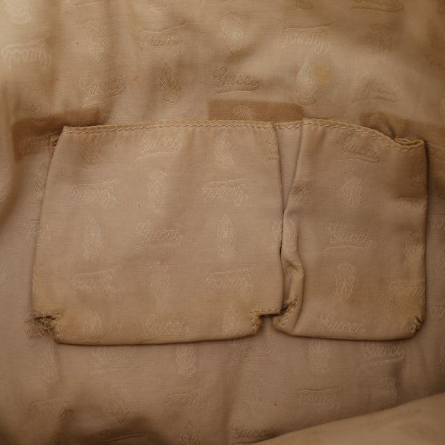 Intérieur Tote Bag Bambou Gucci pochette intérieure doublure usée — AMANA Vintage