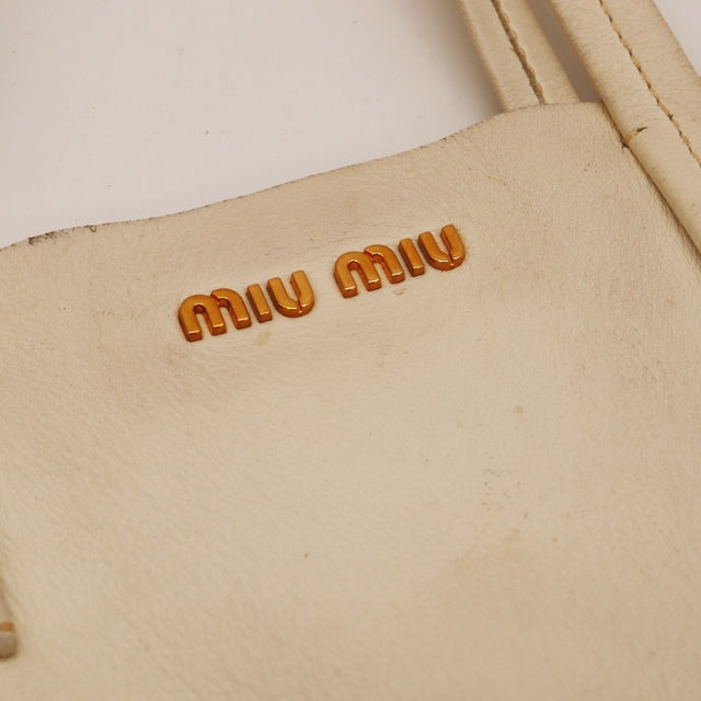 Intérieur croûte de cuir brute Miu Miu Shopping Tote — AMANA Vintage