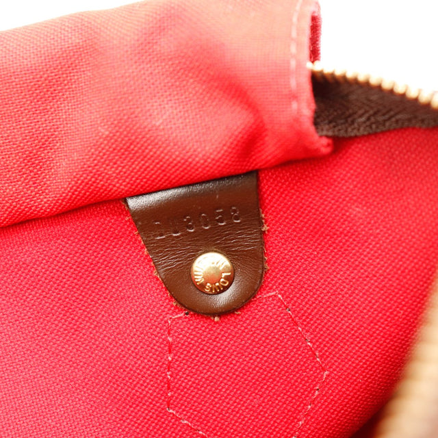 Intérieur doublure rouge Louis Vuitton Speedy 30 Damier Ebène date code — AMANA Vintage