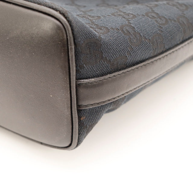 Sac Gucci Hobo toile monogrammée noire vue de dessus occasion authentique — AMANA Vintage