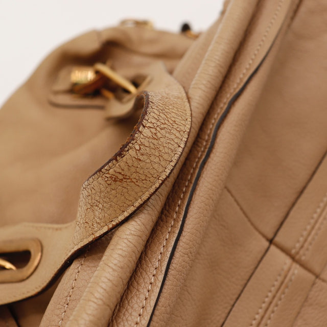 Coins inférieurs Chloé Paraty cuir beige — AMANA Vintage