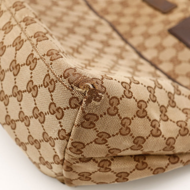 Detail lisère lateral Tote Gucci Web usure fils sortants — AMANA Vintage