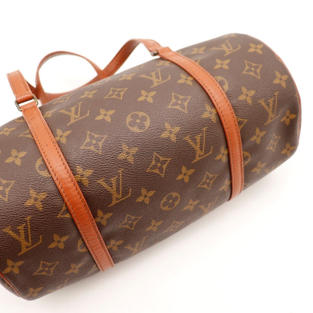 Vue de dessus ouverture Louis Vuitton Papillon 30 toile Monogram — AMANA Vintage