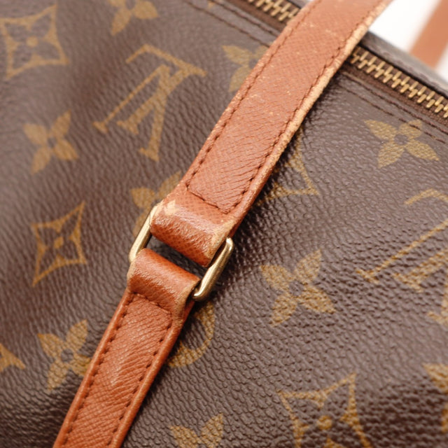 Détail coutures Louis Vuitton Papillon 30 toile Monogram — AMANA Vintage