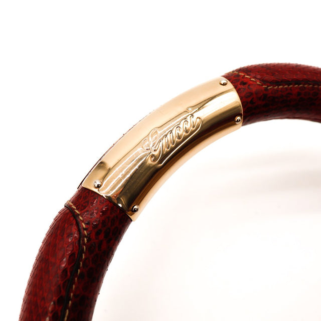 Bandouliere amovible python rouge sac Gucci Indy Hobo — AMANA Vintage