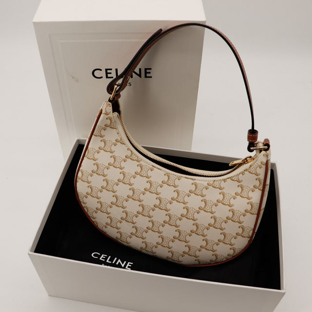 Sac Celine Ava Triomphe ivoire dans sa boite d'origine — AMANA Vintage