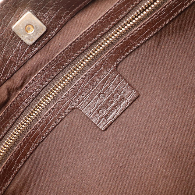 Intérieur doublure textile marron Hobo Horsebit Gucci vintage — AMANA Vintage