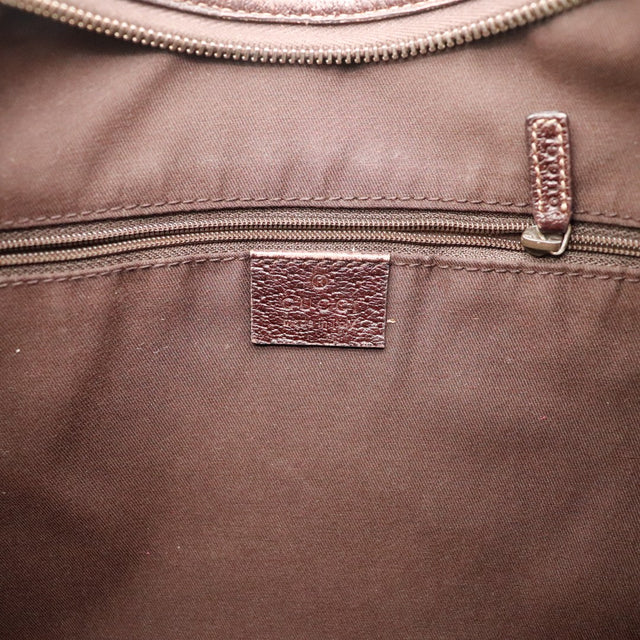 Interieur doublure marron sac Gucci Tote Horsebit occasion authentique — AMANA Vintage