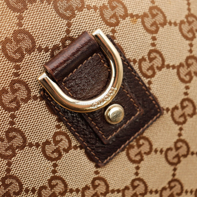 Detail D-ring et cuir sac Gucci Tote Horsebit occasion — AMANA Vintage