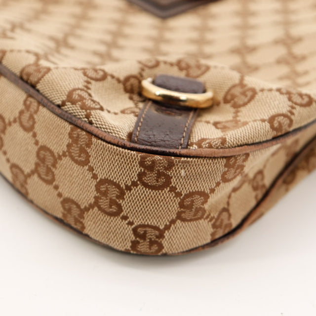 Detail coin et bord inferieur sac Gucci Tote Horsebit canvas — AMANA Vintage