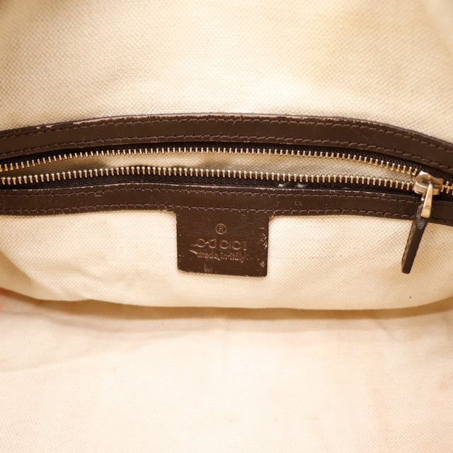 Détail coin canvas effiloché Gucci Boston Joy Web usure visible occasion — AMANA Vintage