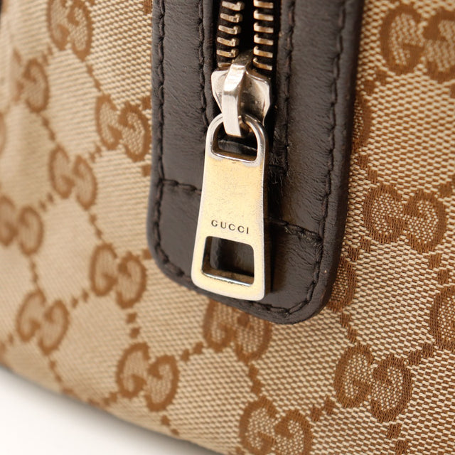 Vue d'ensemble Gucci Boston Joy Web toile GG canvas bande Web vintage occasion — AMANA Vintage