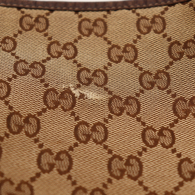 Macro accroc toile monogrammée fils apparents sac Gucci Hobo — AMANA Vintage
