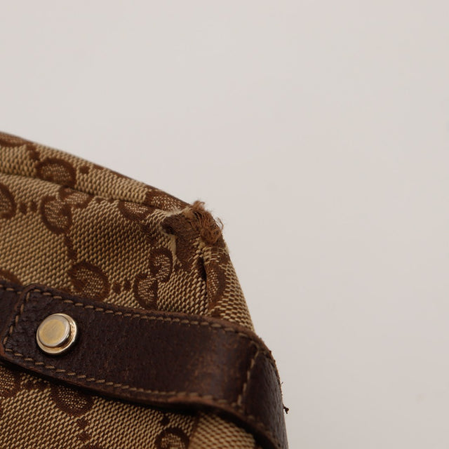 Macro coin inférieur abîmé toile effilochée sac Gucci Hobo occasion — AMANA Vintage