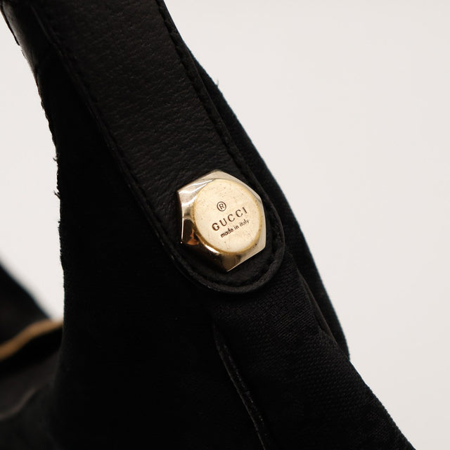 Vue du fond Gucci Hobo GG Canvas noir occasion — AMANA Vintage