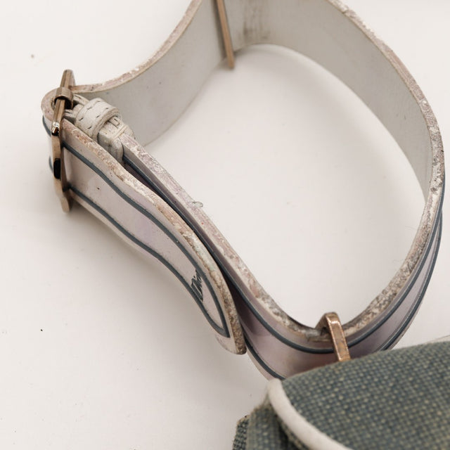 Intérieur pochette Dior Trotter doublure Oblique noire étiquette Christian Dior Paris — AMANA Vintage