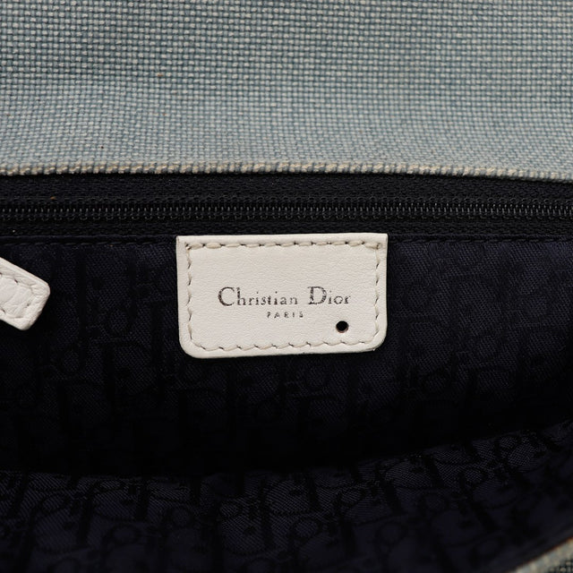Détail cuir blanc encrassé salissures bandoulière Dior Trotter — AMANA Vintage