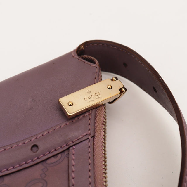 Vue de l'intérieur Gucci Hobo Guccissima cuir mauve occasion authentique — AMANA Vintage
