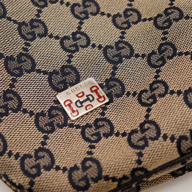 Intérieur doublure noire sac Gucci Hobo Web occasion authentique — AMANA Vintage