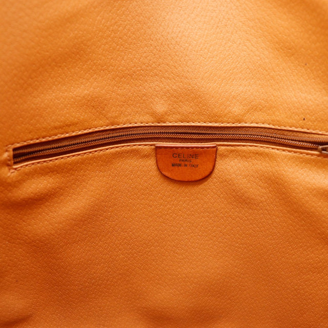 Intérieur doublure cuir orange Celine Seau Macadam propre avec poche zippée — AMANA Vintage