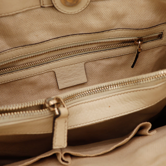 Interieur sac Gucci Diana Tote doublure canvas beige etiquette Made in Italy — AMANA Vintage
