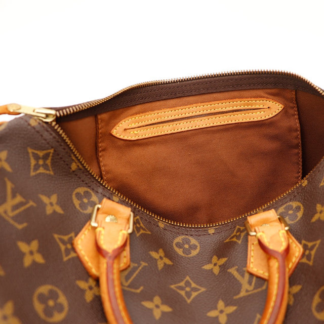 Intérieur Louis Vuitton Speedy 30 doublure marron propre poche intérieure — AMANA Vintage