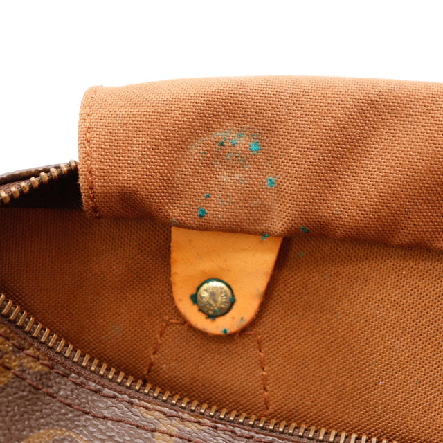 Détail zip et languette cadenas Louis Vuitton Speedy 30 tirette cuir — AMANA Vintage