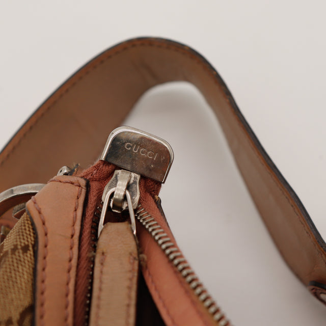 Interieur sac Gucci Hobo GG Canvas doublure marron occasion — AMANA Vintage