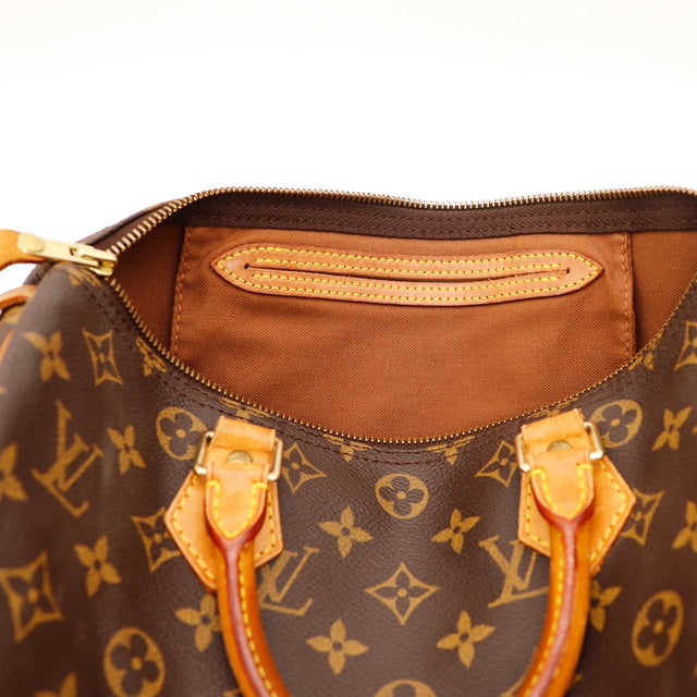 Intérieur Louis Vuitton Speedy 35 doublure textile marron propre — AMANA Vintage