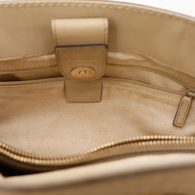Intérieur doublure textile beige Gucci Sukey Tote occasion — AMANA Vintage