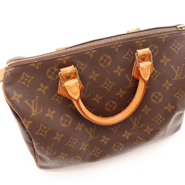 Vue rapprochée toile Monogramme Louis Vuitton Speedy 30 occasion — AMANA Vintage