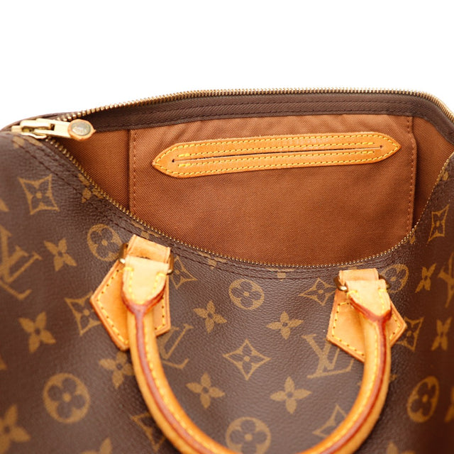Intérieur Louis Vuitton Speedy 30 doublure textile marron propre — AMANA Vintage