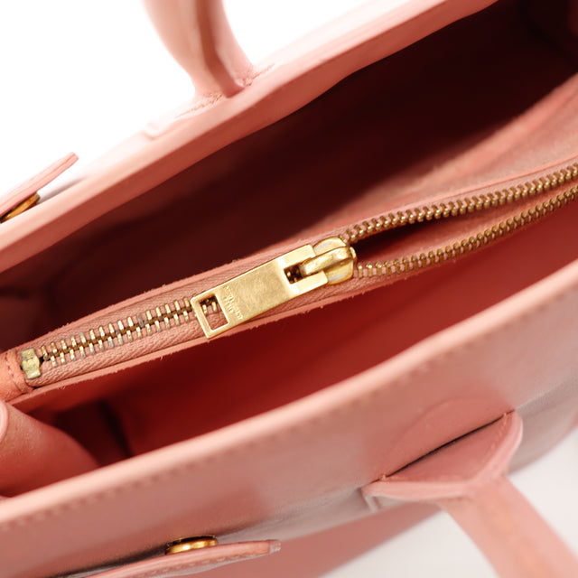 Interieur suede rose Saint Laurent Sac de Jour Grand occasion authentique — AMANA Vintage
