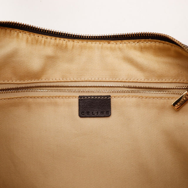 Intérieur doublure textile beige Céline Hobo Macadam occasion authentique — AMANA Vintage