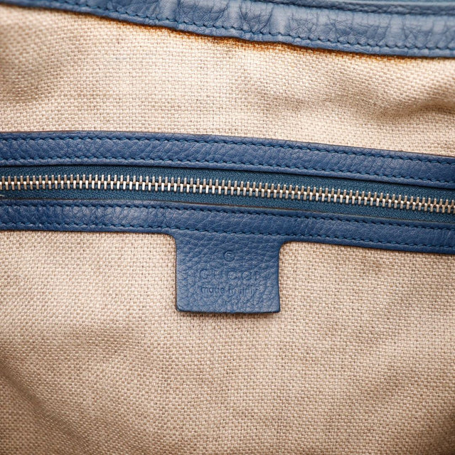 Detail interieur doublure textile et zip Gucci Hobo occasion authentique — AMANA Vintage