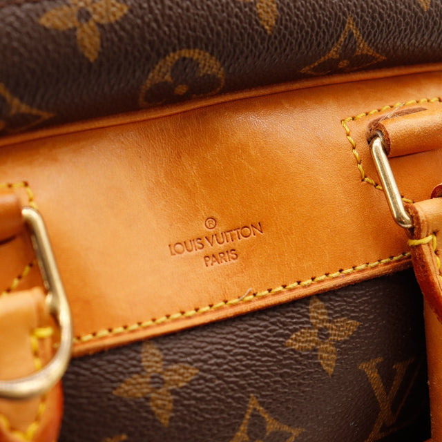 Détail anses cuir vachette patine caramel Louis Vuitton Deauville — AMANA Vintage