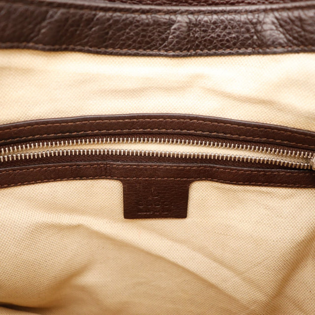Intérieur doublure toile beige Gucci Hobo Horsebit occasion authentique — AMANA Vintage