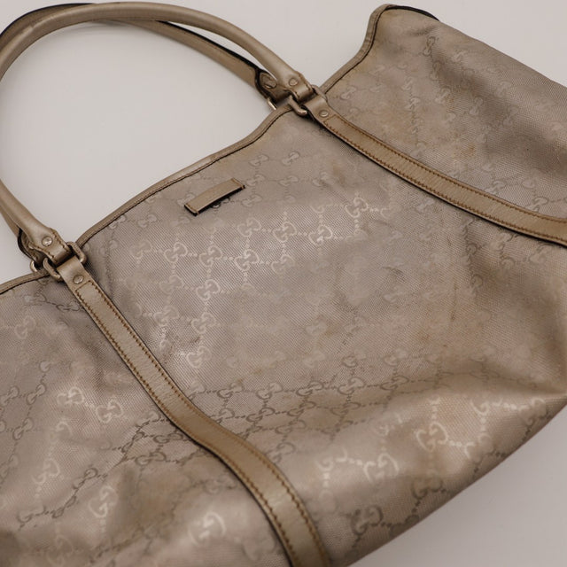 Detail anses et plaque Gucci Tote Bag — AMANA Vintage