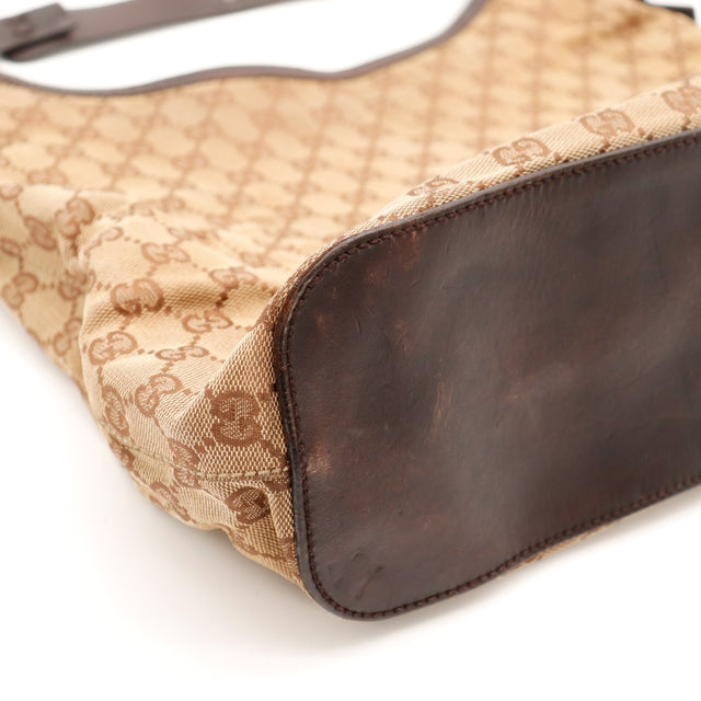 Détail coin et fond cuir Gucci Hobo occasion authentique — AMANA Vintage