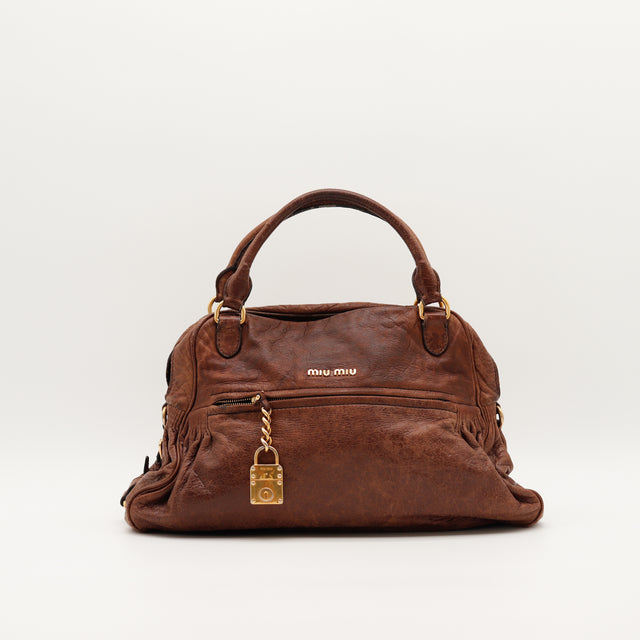 Le Sac Vitello Miu Miu Marron