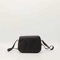 El Bolso Bandolera Triomphe de Cuero Negro Céline