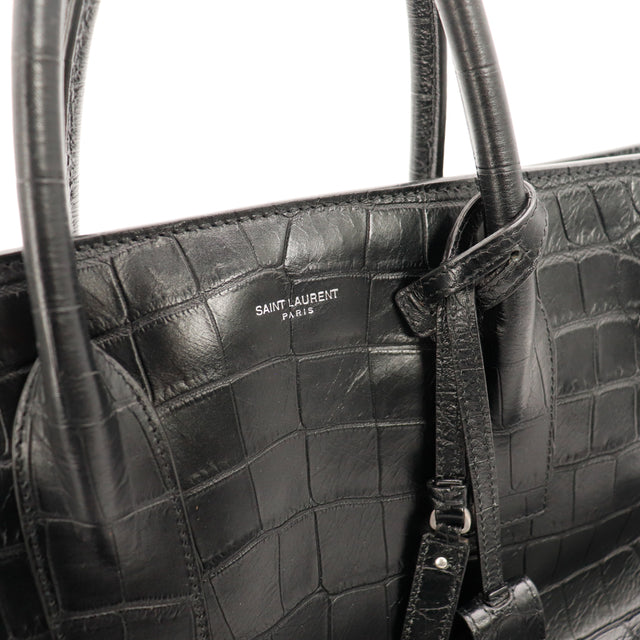 Le Sac de Jour Saint Laurent Embossé Crocodile