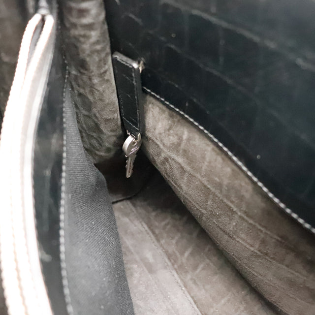 Le Sac de Jour Saint Laurent Embossé Crocodile